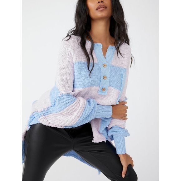 Free People Road Trip Henley / Ethereal Sky Combo - Picture 3 of 6